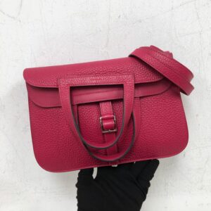 HERMES  BAG PINK HALZAN 25 CLEMENCE Z STAMP 2WAY SHOULDER